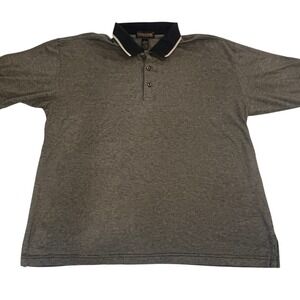 Eclectic Grandpa Core Short Sleeve Pima Cotton Polo Shirt Men's Large Striped